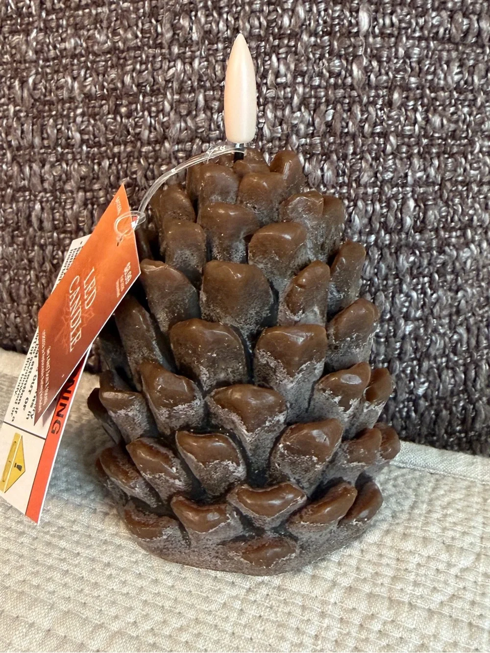 Viral Hobby Lobby LED Brown Pinecone Decorative Candle - Home Decor